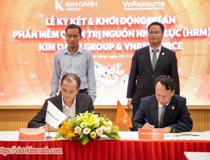 Kim Oanh Group và VnResource ký kết hợp đồng phần mềm quản lý nhân sự