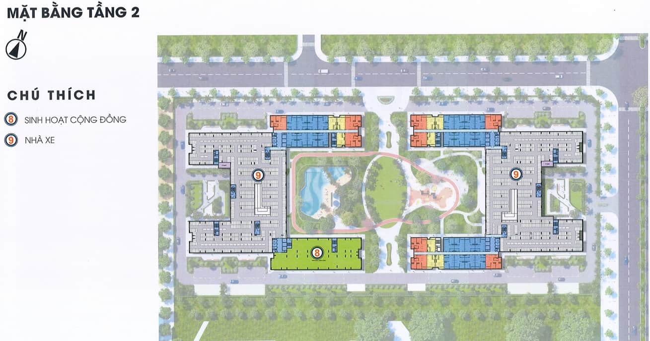 Mặt bằng tầng 2 K Home Avenue