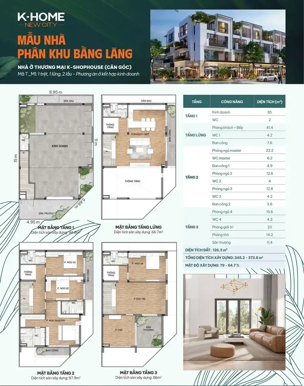 Mẫu NOTM căn góc 90m