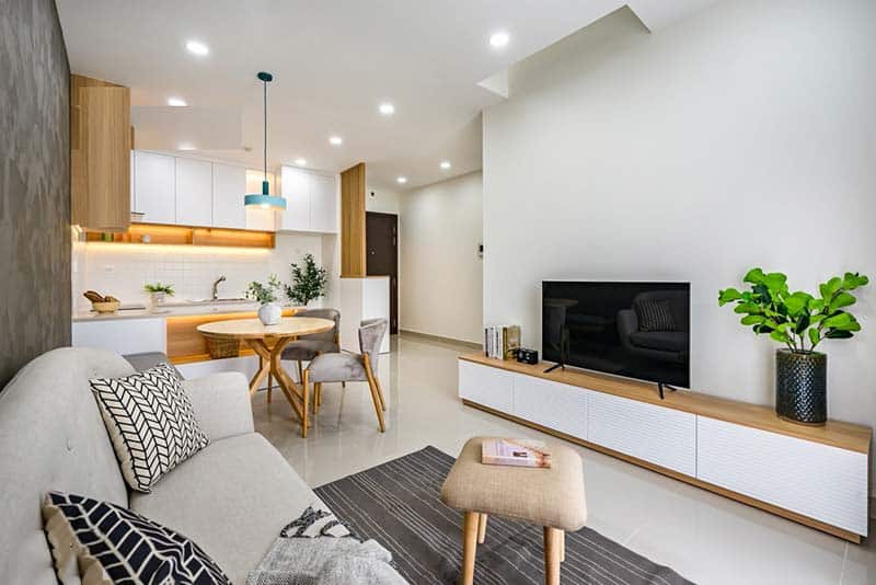 Mẫu thiết kế nội thất chung cư 42m2 Nguyễn Tuân 