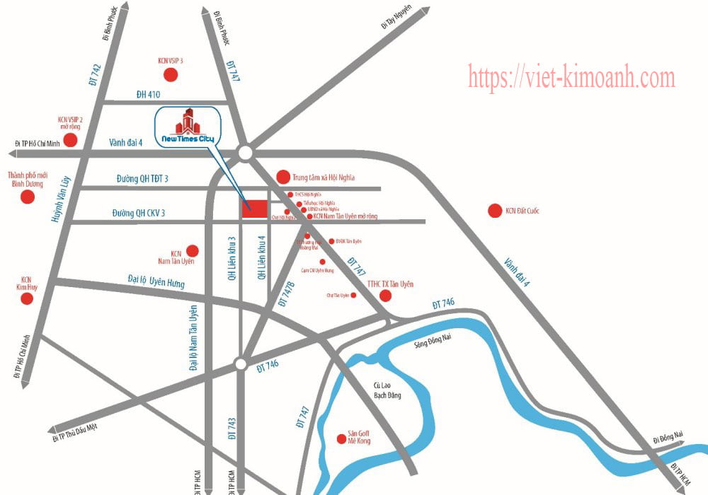 Ví trí newtime city bình dương